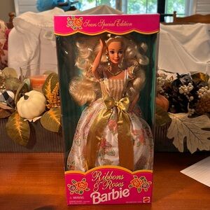 1994 “Ribbons & Roses” Barbie Doll Mattel #13911 Sears Special Edition